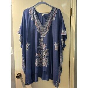 Women’s Embroidered Swim Coverup/mumu Boho By Raj OSFA